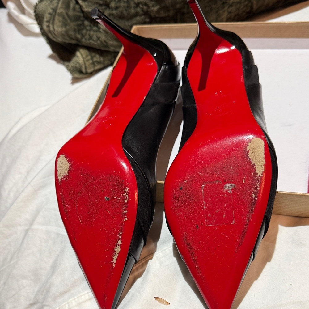 Christian Louboutin Black Patent Leather Heels - Picture 10 of 14
